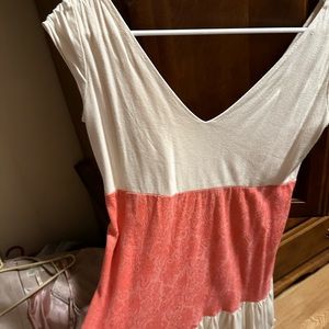 Cute pink and white mini dress